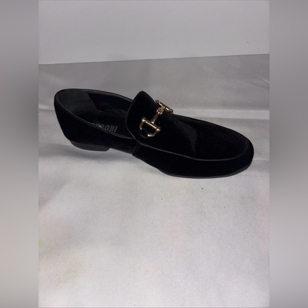 Terroni Italian Design Black Suede-like Smoking Slip-on Men’s Dress Shoes Sz 13